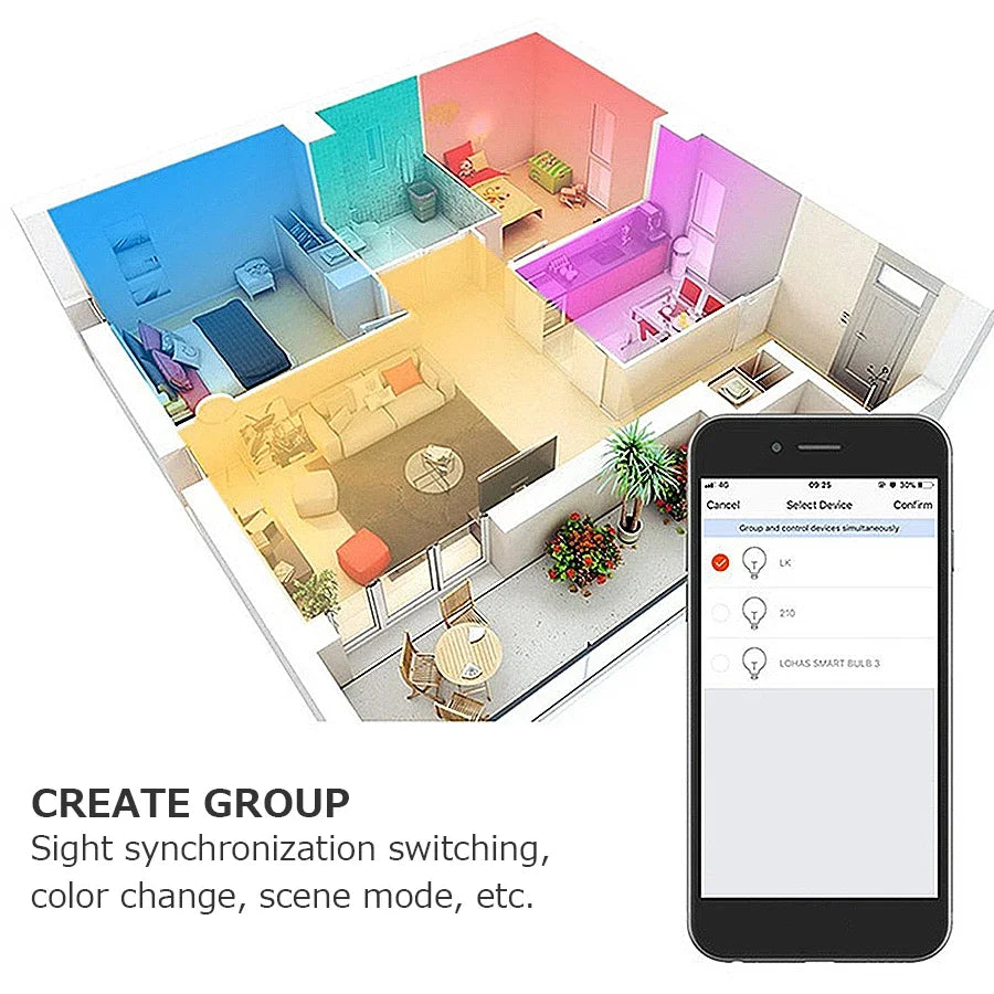 Ampoules LED intelligentes Tuya avec contrôle vocal