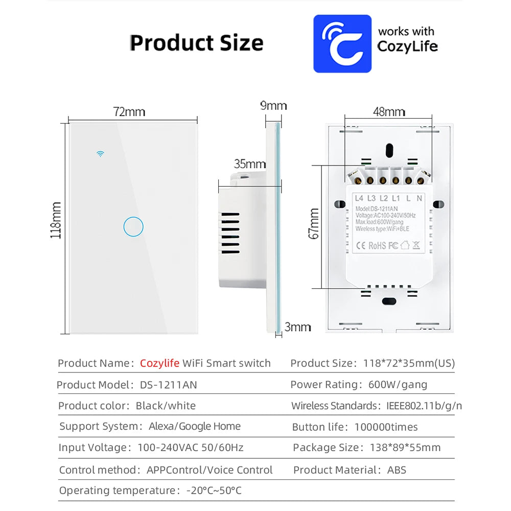 Interrupteur WiFi Intelligent Chevolink