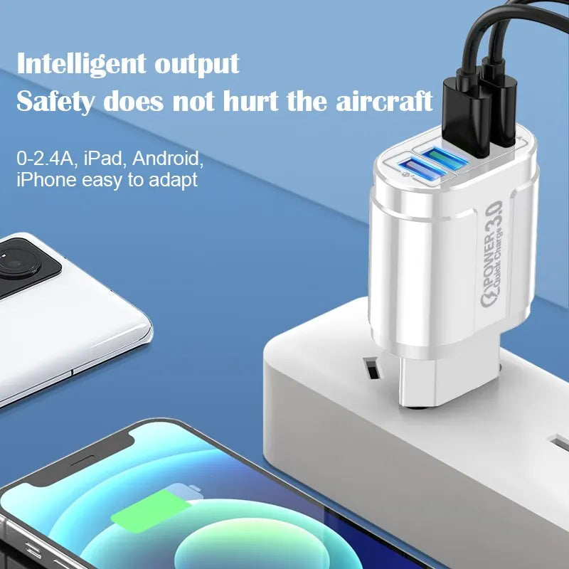 Chargeur USB 4 Ports Mosizave – Charge Rapide et Portable