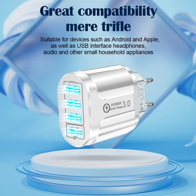 Chargeur USB 4 Ports Mosizave – Charge Rapide et Portable